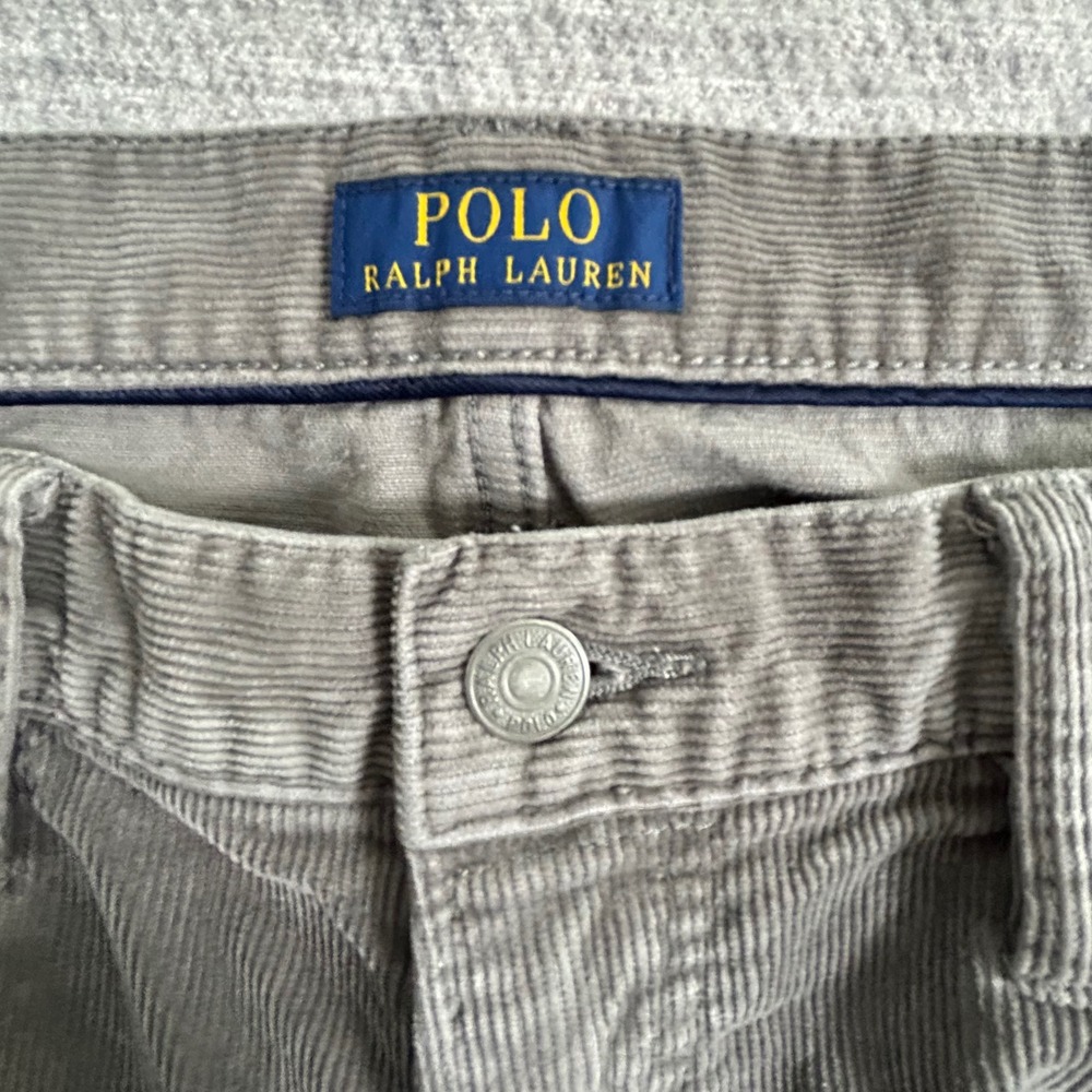 Polo Ralph Lauren Varick Slim Straight Corduroy Pants Men's 34x32 Gray - Picture 4 of 10